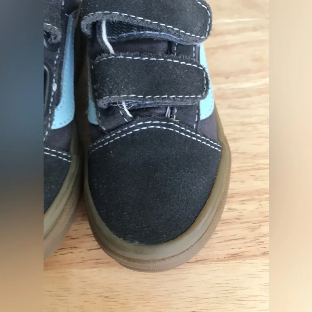Vans Old Skool Velcro Sneaker Grey Size: US Toddler 11 EUR 27.5 CM 16.5